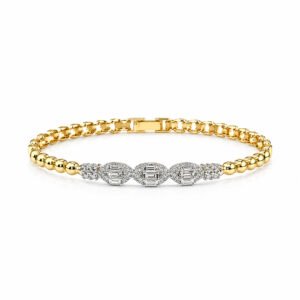 Triple Bloom Diamond Rose Gold Bangle