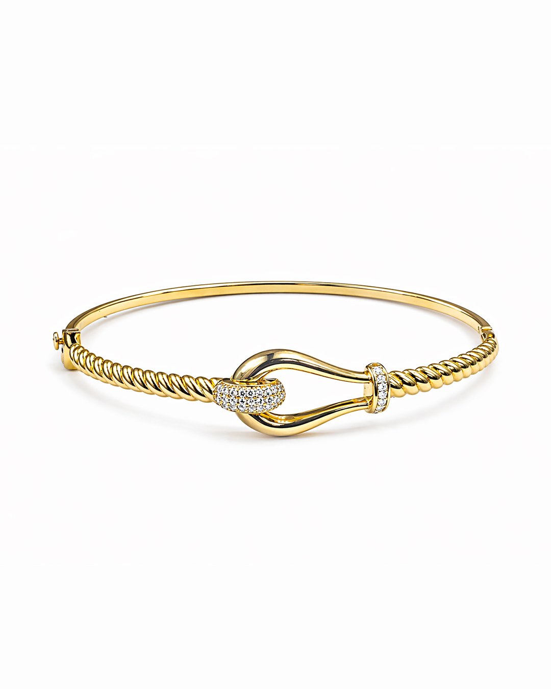 Knot Twist Gold Bangle