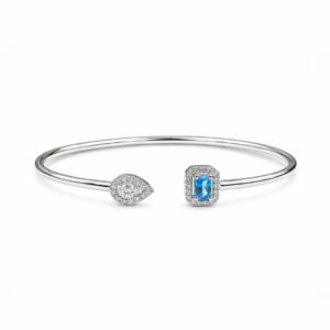 Aqua Charm Diamond White Gold Bracelet