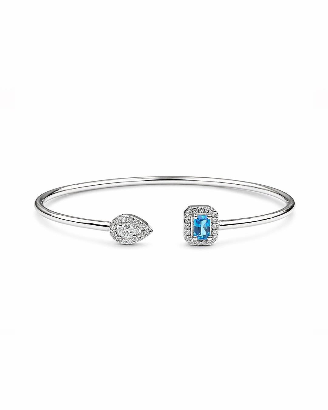 Aqua Charm Diamond White Gold Bracelet