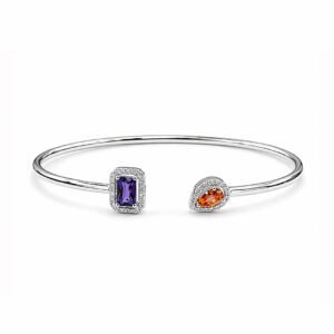 Sapphire Spark Diamond White Gold Bracelet
