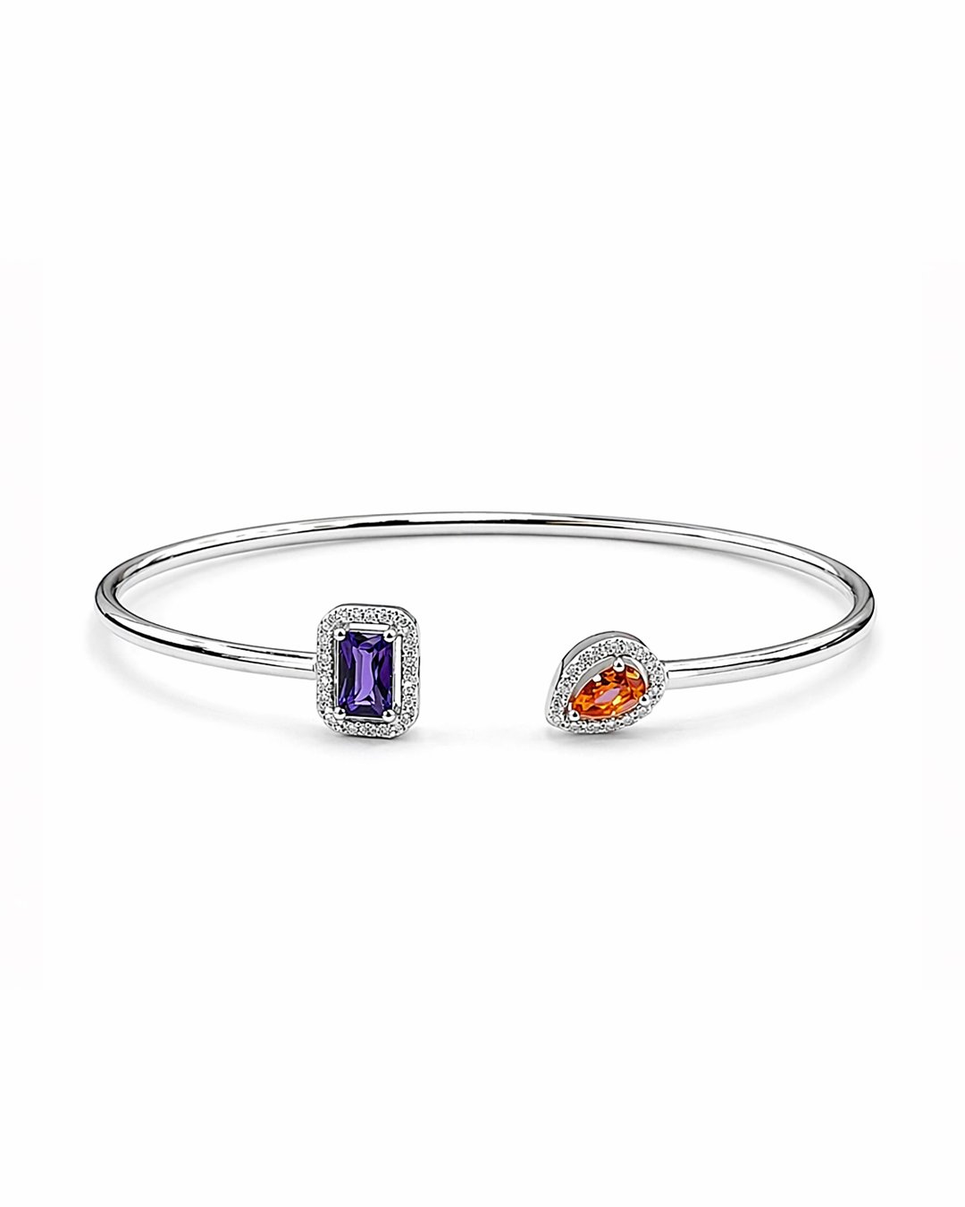Sapphire Spark Diamond White Gold Bracelet