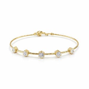 Bubble Cluster Diamond Yellow Gold Bracelet