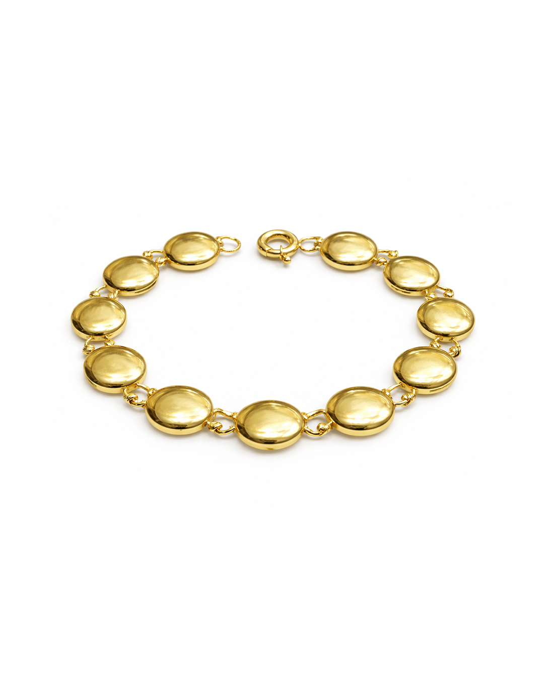 Double Face Link Gold Bracelet