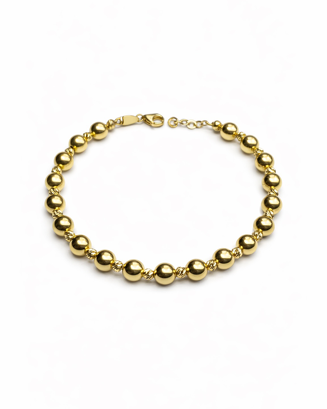 Beaded Link Gold Bracelet