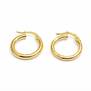 Medium Hoop Gold Earrings