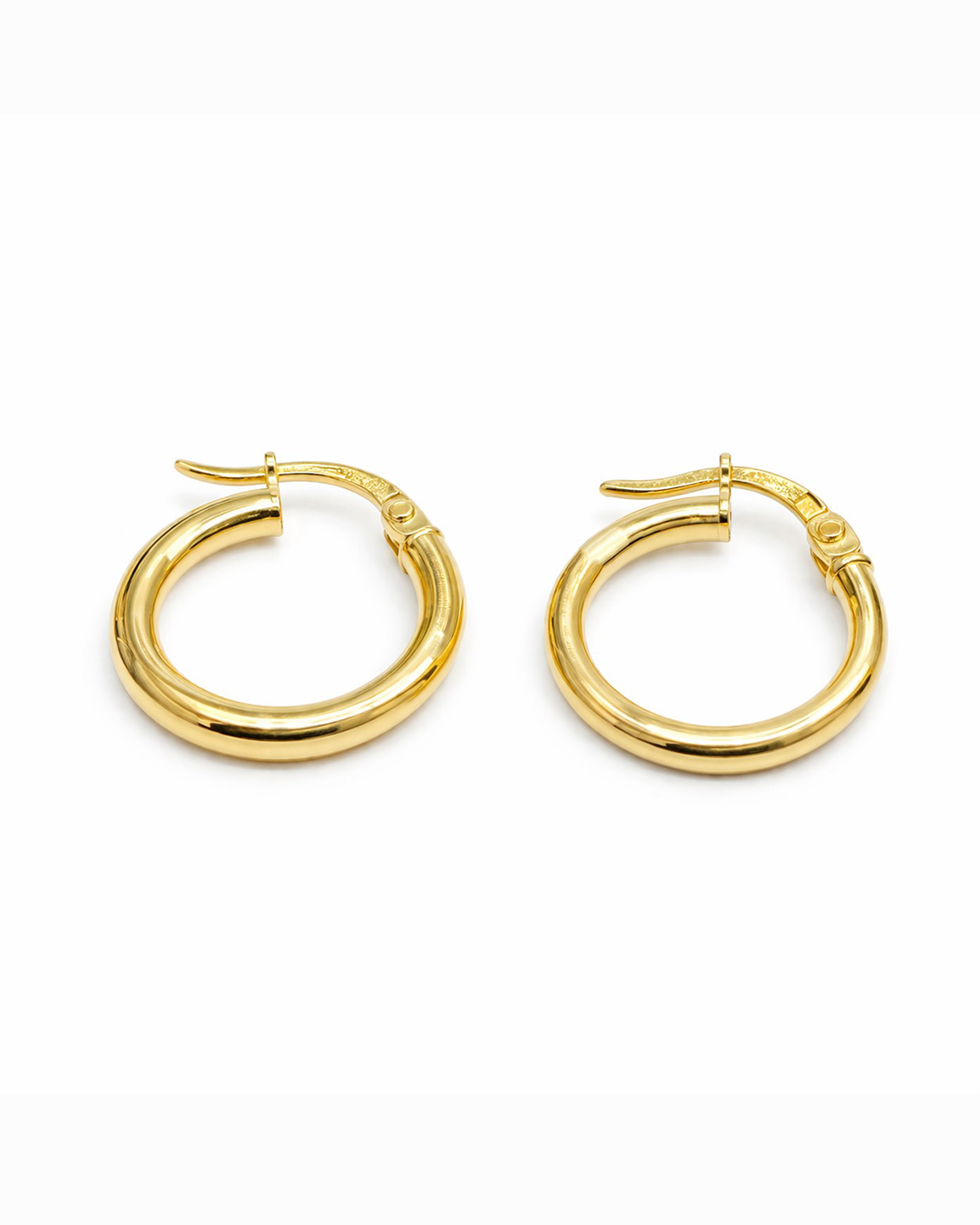 Medium Hoop Gold Earrings