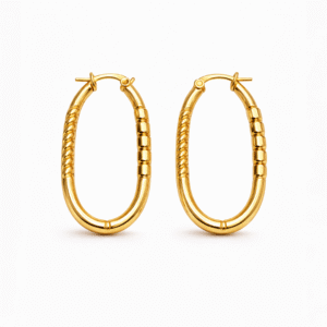 Bold Curve Gold Earrings
