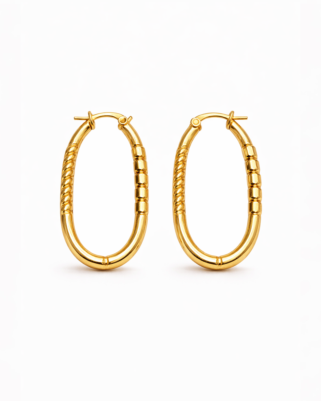 Bold Curve Gold Earrings