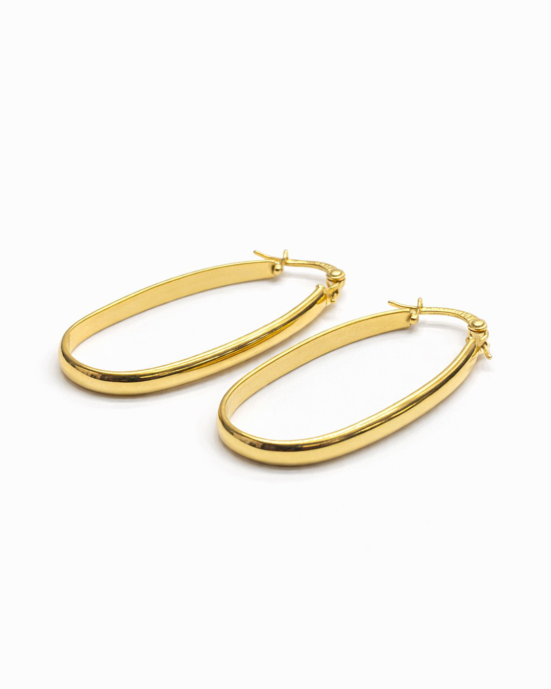 Chunky Hoop Gold Earrings