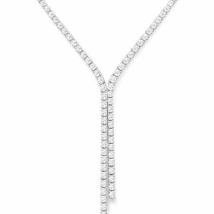 Y-Shape Diamond Tennis Necklace