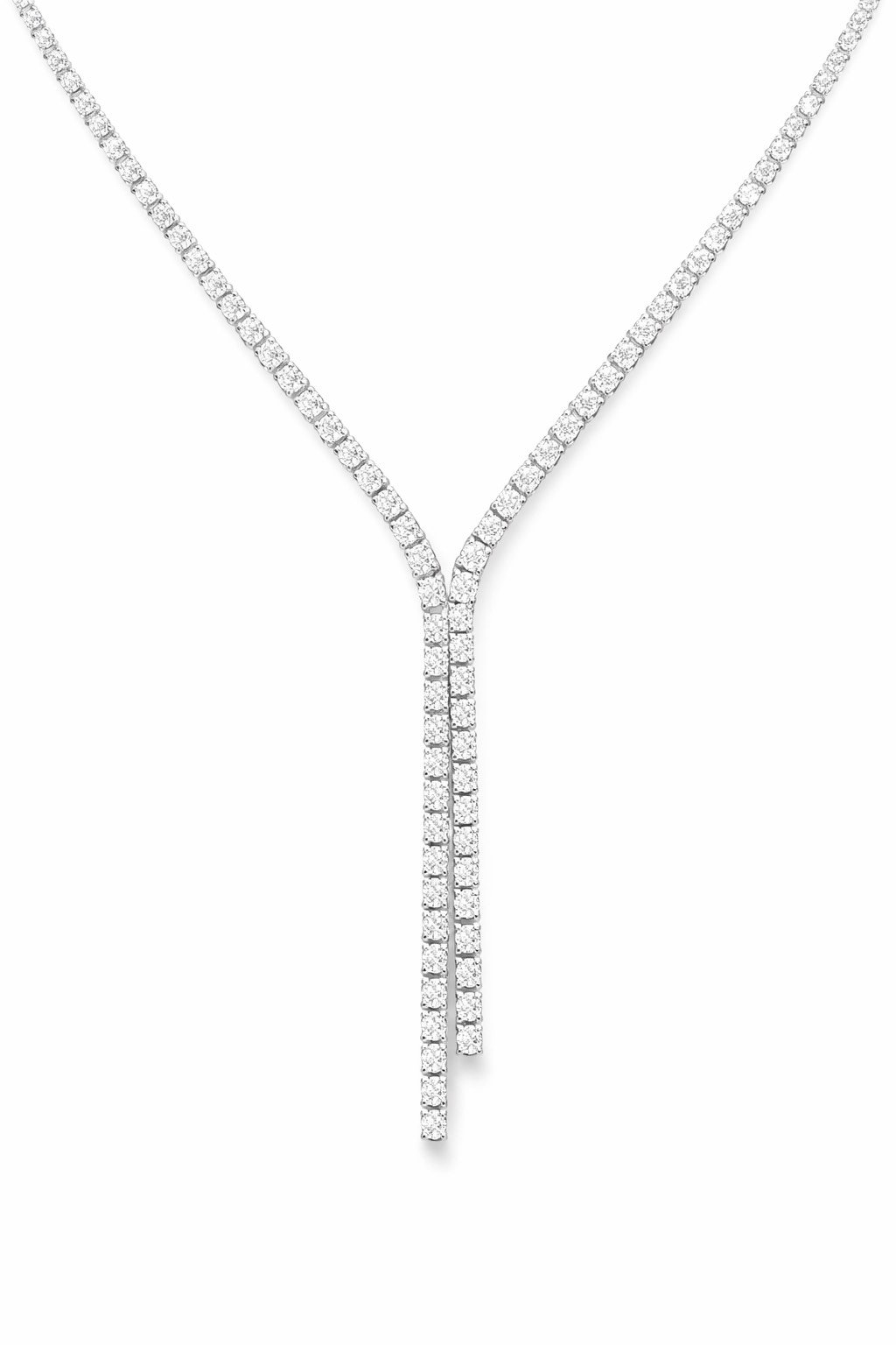 Y-Shape Diamond Tennis Necklace