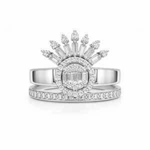 Crown Halo Diamond Ring