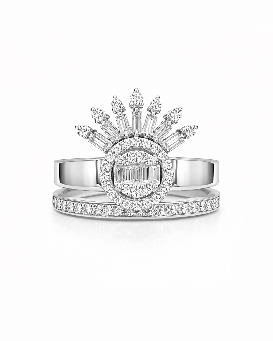 Crown Halo Diamond Ring