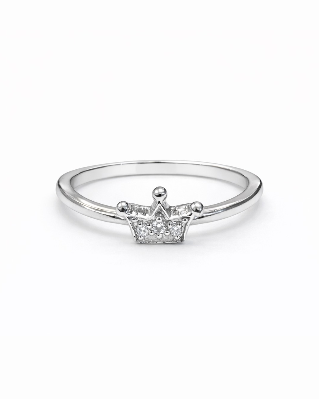 Mini Crown Diamond Ring