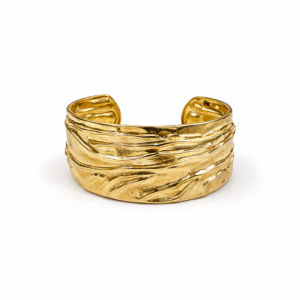 Layered Textured Gold Bagnle