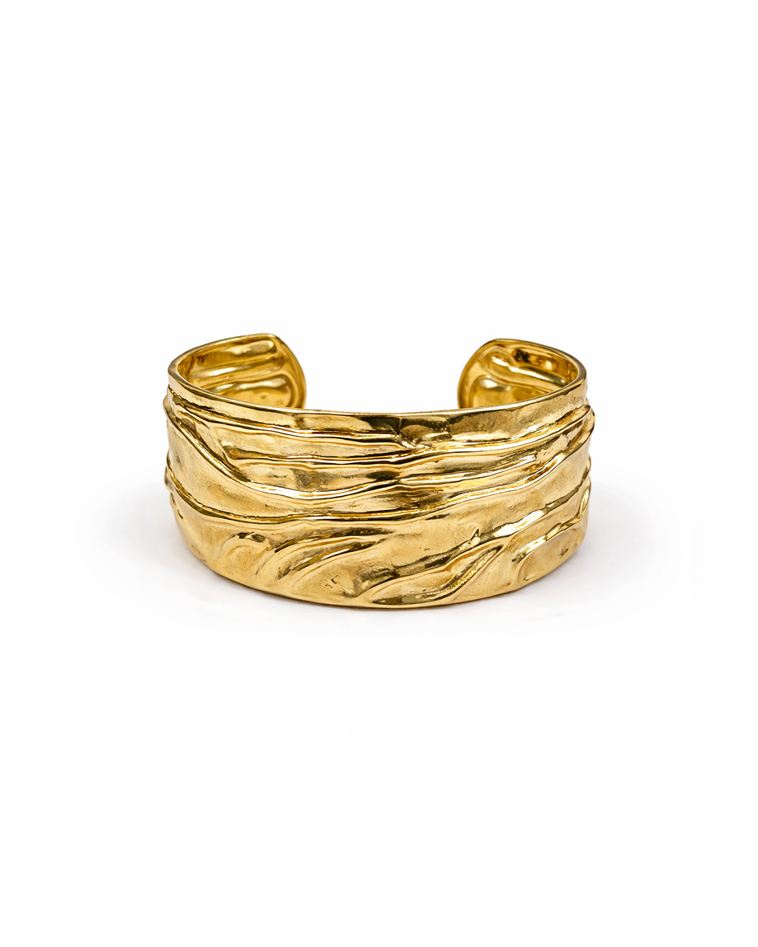 Layered Textured Gold Bagnle