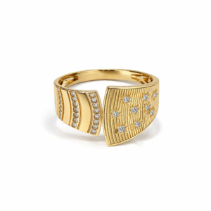 Engraved Pattern Gold Band