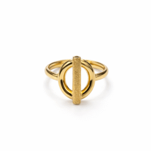 Vertical Bar Gold Ring