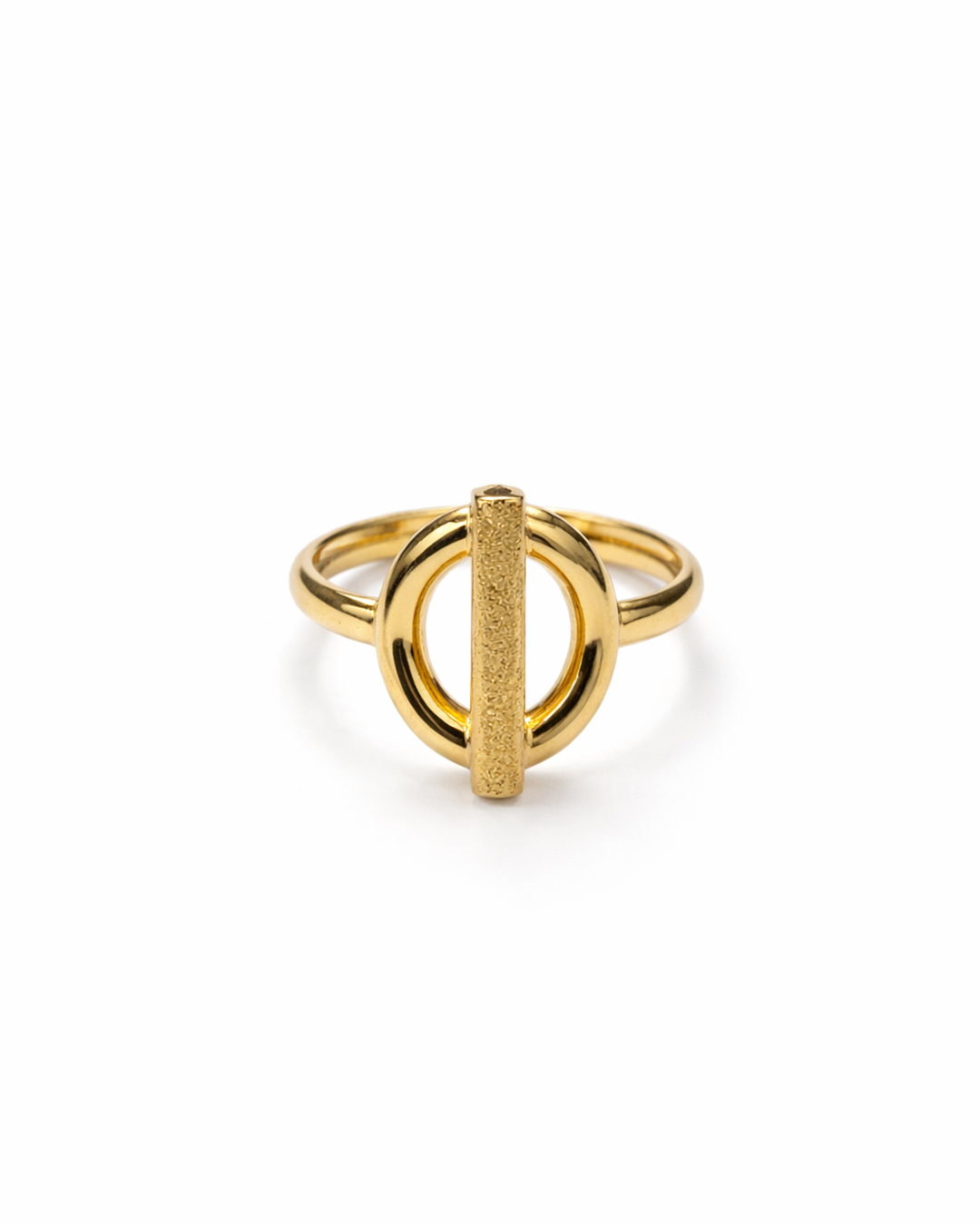 Vertical Bar Gold Ring