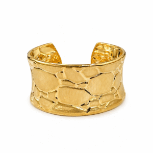 Cracked Earth Gold Cuff