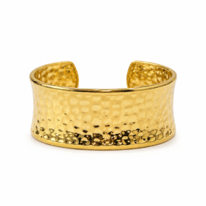 Hammered Cuff Gold Bangle