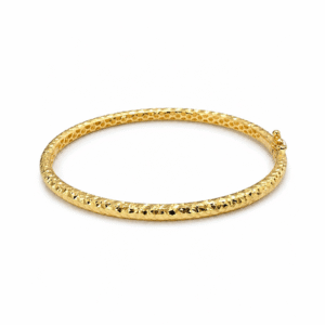 Diamond Cut Gold Bangle