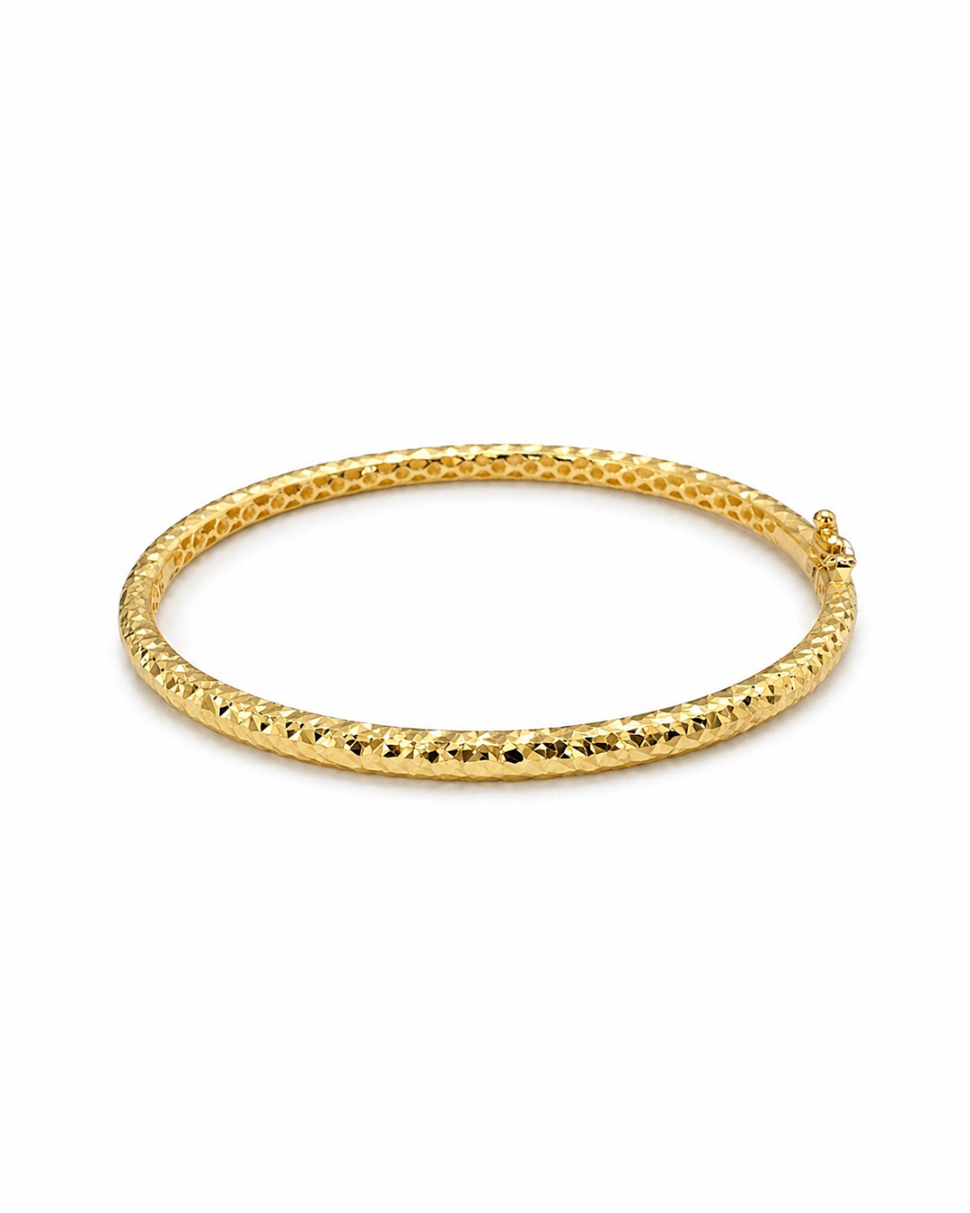 Diamond Cut Gold Bangle
