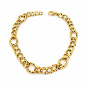 Oval Link Chain Gold Bracelet