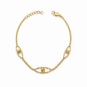 Bold Open Link Gold Bracelet