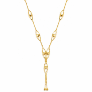 Beaded Gold Necklace