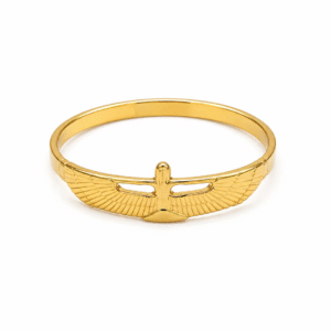 Winged Isis Gold Bangle