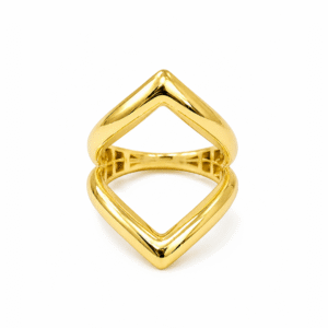 Geometric Diamond Shape Gold Ring