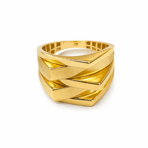 Overlapping Cross Gold Ring