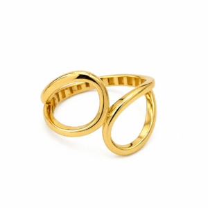 Double Loop Gold Ring