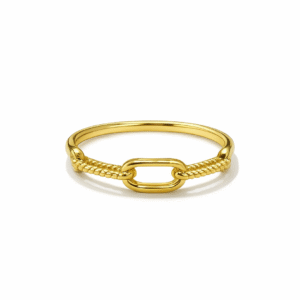 Link Chained Simple Gold Ring