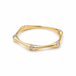 Rectangular Link Gold Ring