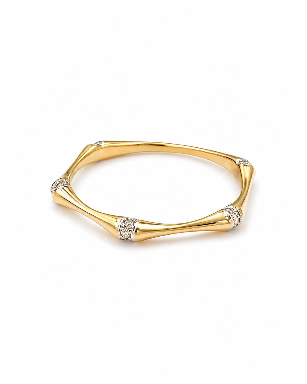 Rectangular Link Gold Ring