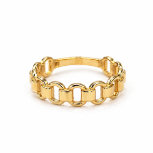 Patterned Gold Ring