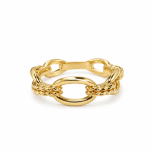 Twisted Chain Gold Ring