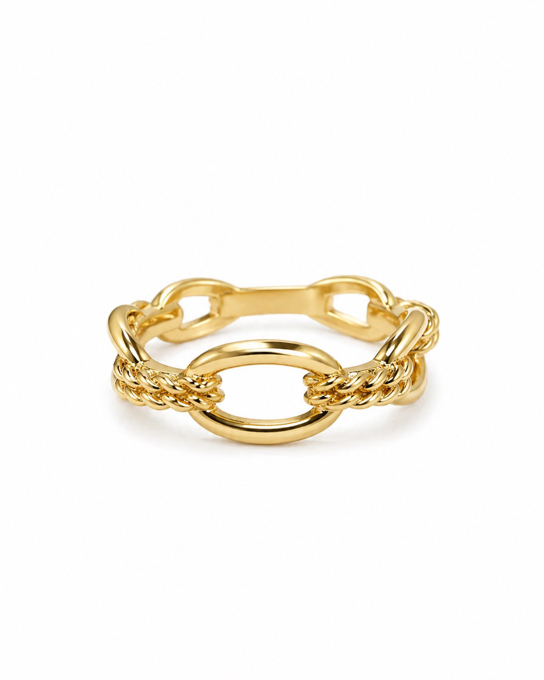 Twisted Chain Gold Ring