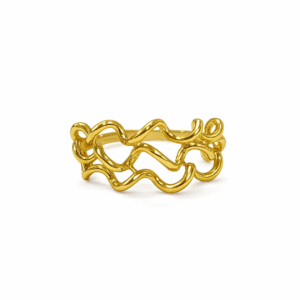 Interlinked Hearts Gold Ring