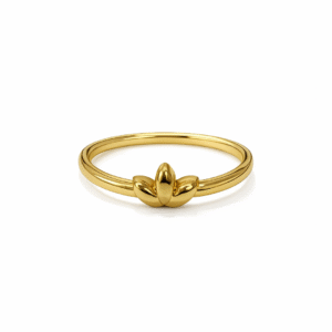 Blooming Lotus Simple Gold Ring