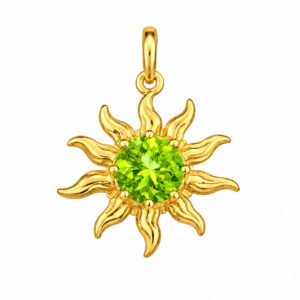 Solara Sun Pendant - Peridot