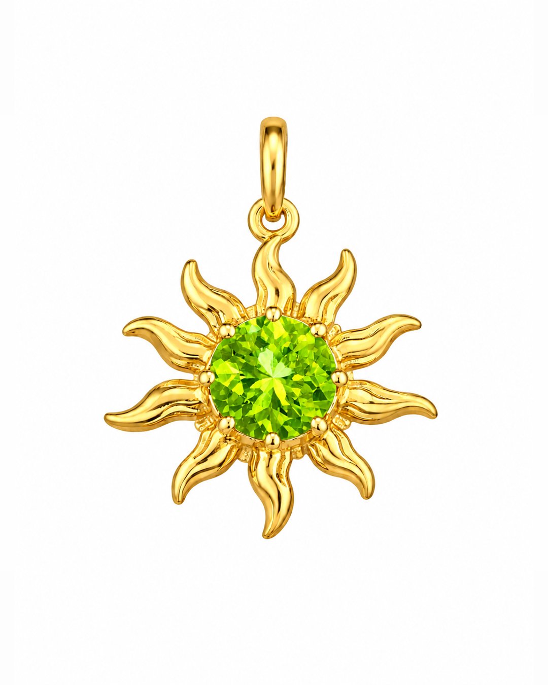 Solara Sun Pendant – Peridot