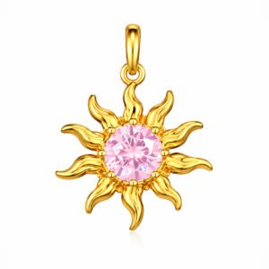 Solara Sun Pendant - Pink Sapphire