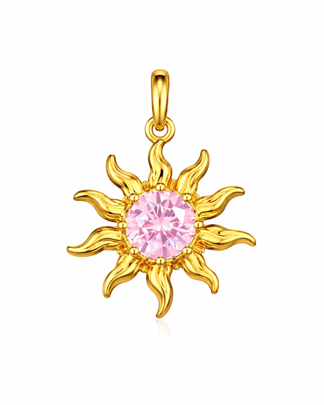 Solara Sun Pendant – Pink Sapphire